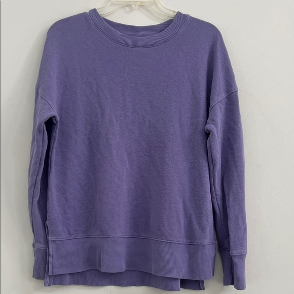 Time and Tru Heathered Purple Knit Top - Picture 1 of 6